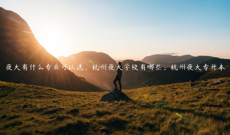 夜大有什么专业可以选，杭州夜大学校有哪些，杭州夜大专升本