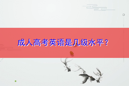 成人高考英语是几级水平？
