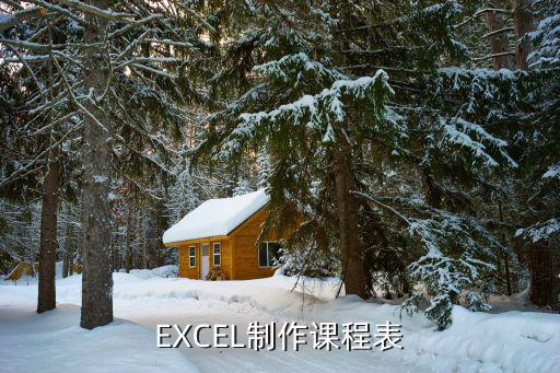 EXCEL制作课程表