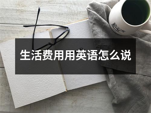 生活费用用英语怎么说